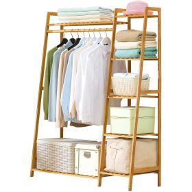 Clothing Rack, Freestanding Garment Hanger with Integrated Shoe Rack and Multi-Tiered Shelves, Wardrobe Storage for Bedroom and Hallway