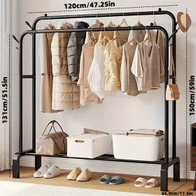 Heavy Duty Double Rod Garment Rack