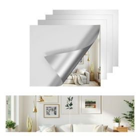 Frameless Glass Full Length Mirror Tiles, 4 Piece Set, Wall Mounted For Bedroom, Home Gym And Door (Option: 14 12)